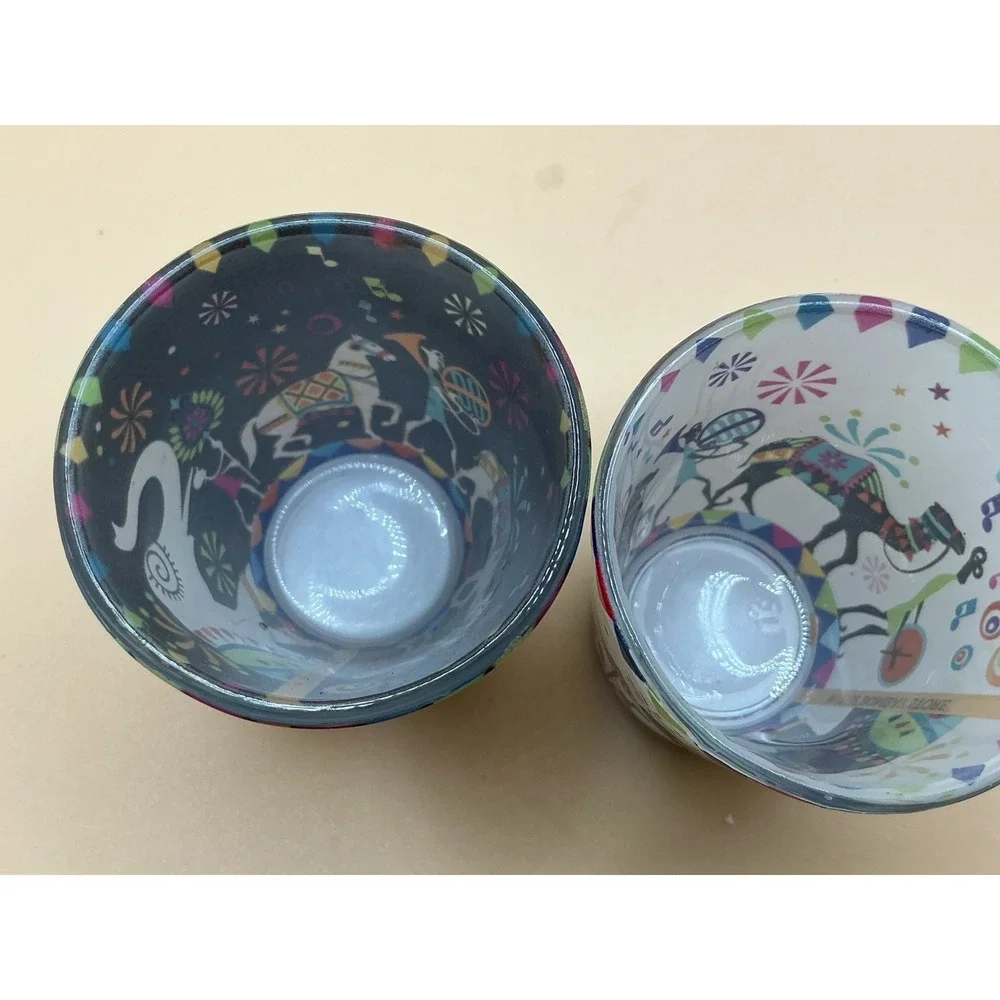 Bombay Store, 2 Tribal‎ Theme Shot Glasses, Elephant-Horse-Camel